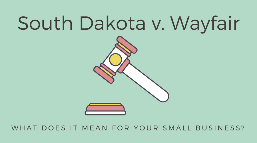 graphic of south dakota v wayfair for small business
