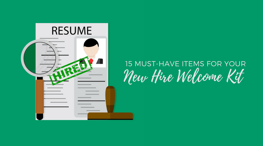 graphic of new hire welcome kit