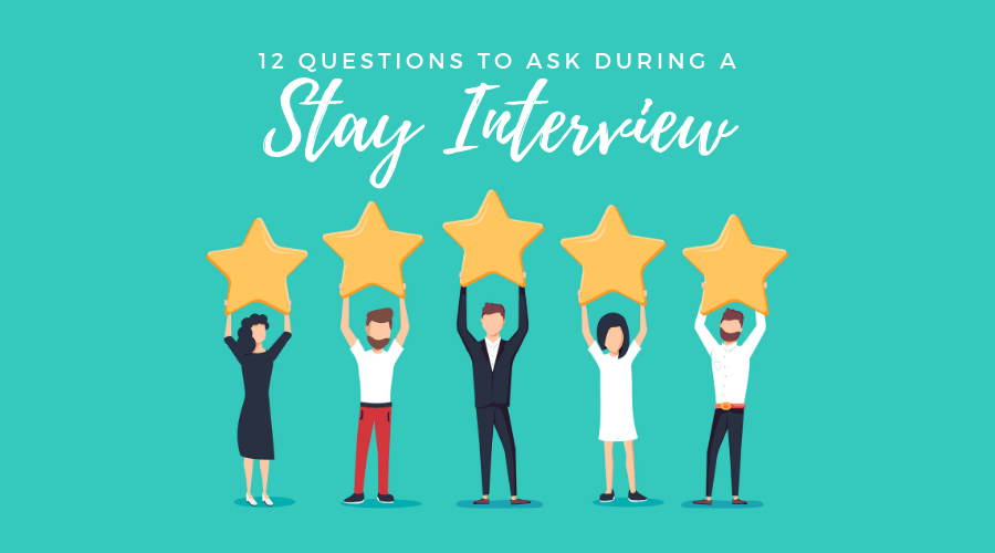 12 questions to ask during a stay interview illustration