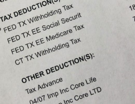 a paystub showing tax deductions and other deductions