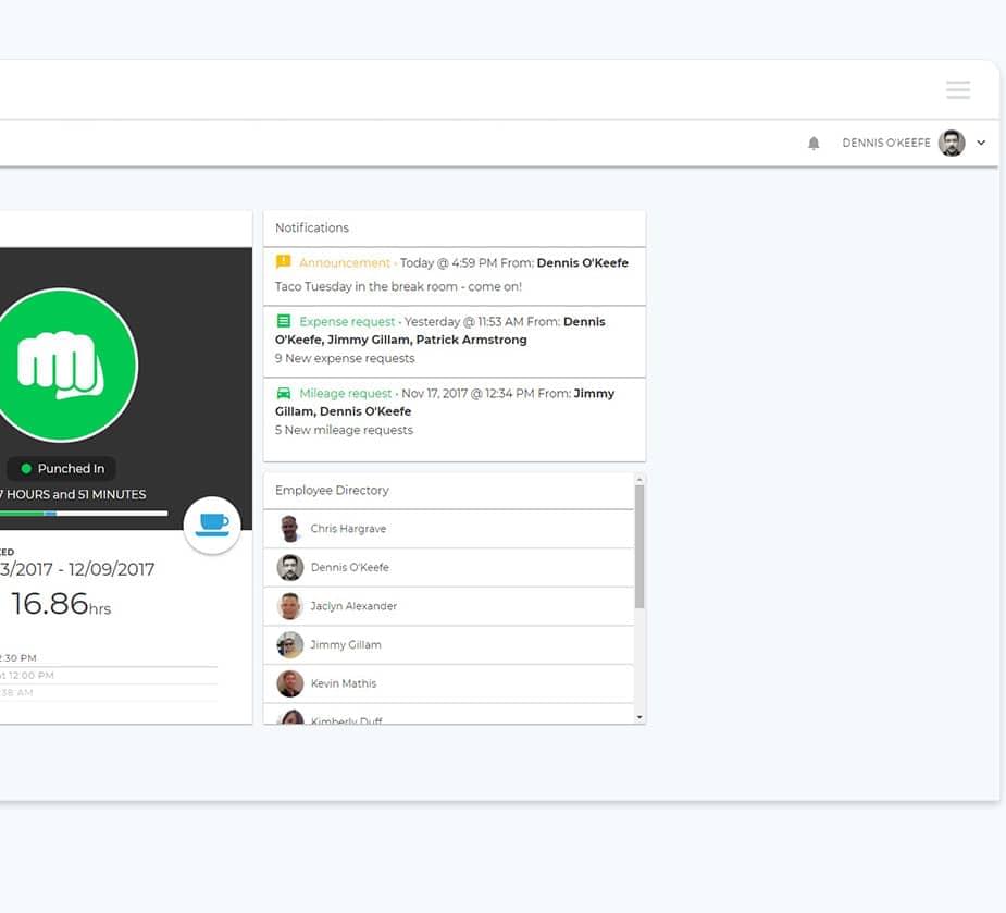 screenshot of Workful's hr system employee communication feature