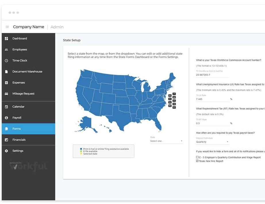 Complete payroll tax forms