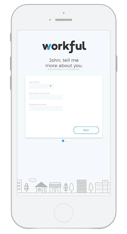 Workful's app for new employee onboarding